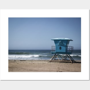 Oceanside California Lifeguard Tower Photo V1 Posters and Art